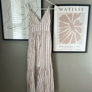 Abercrombie and fitch striped linen maxi dress